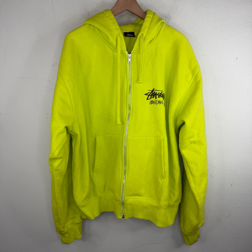 Stussy London Neon Zip Up Hoodie