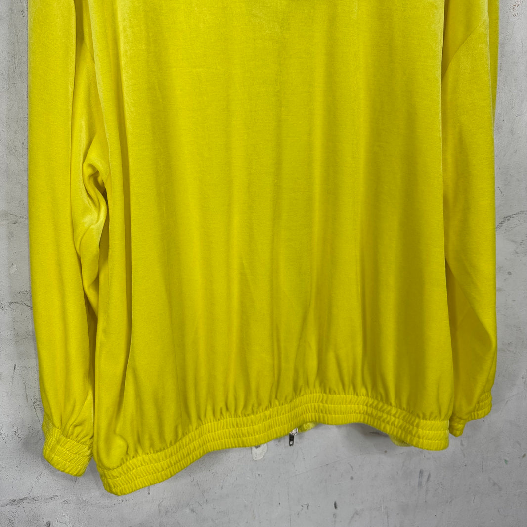 Balenciaga Yellow Velour Hoodie