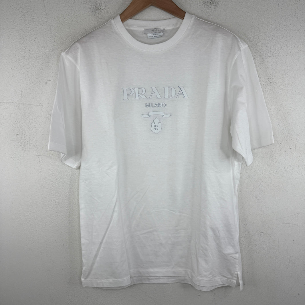 Prada White Milano Logo T-Shirt
