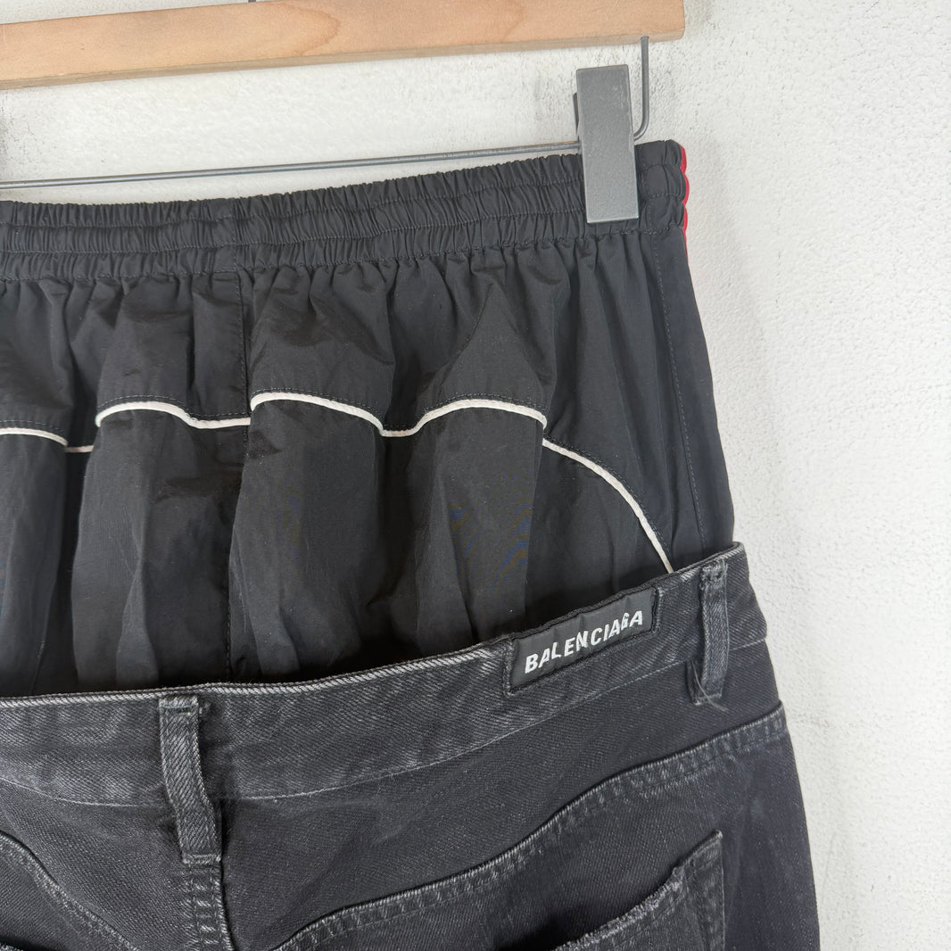 Balenciaga Double Layer Flared Jeans