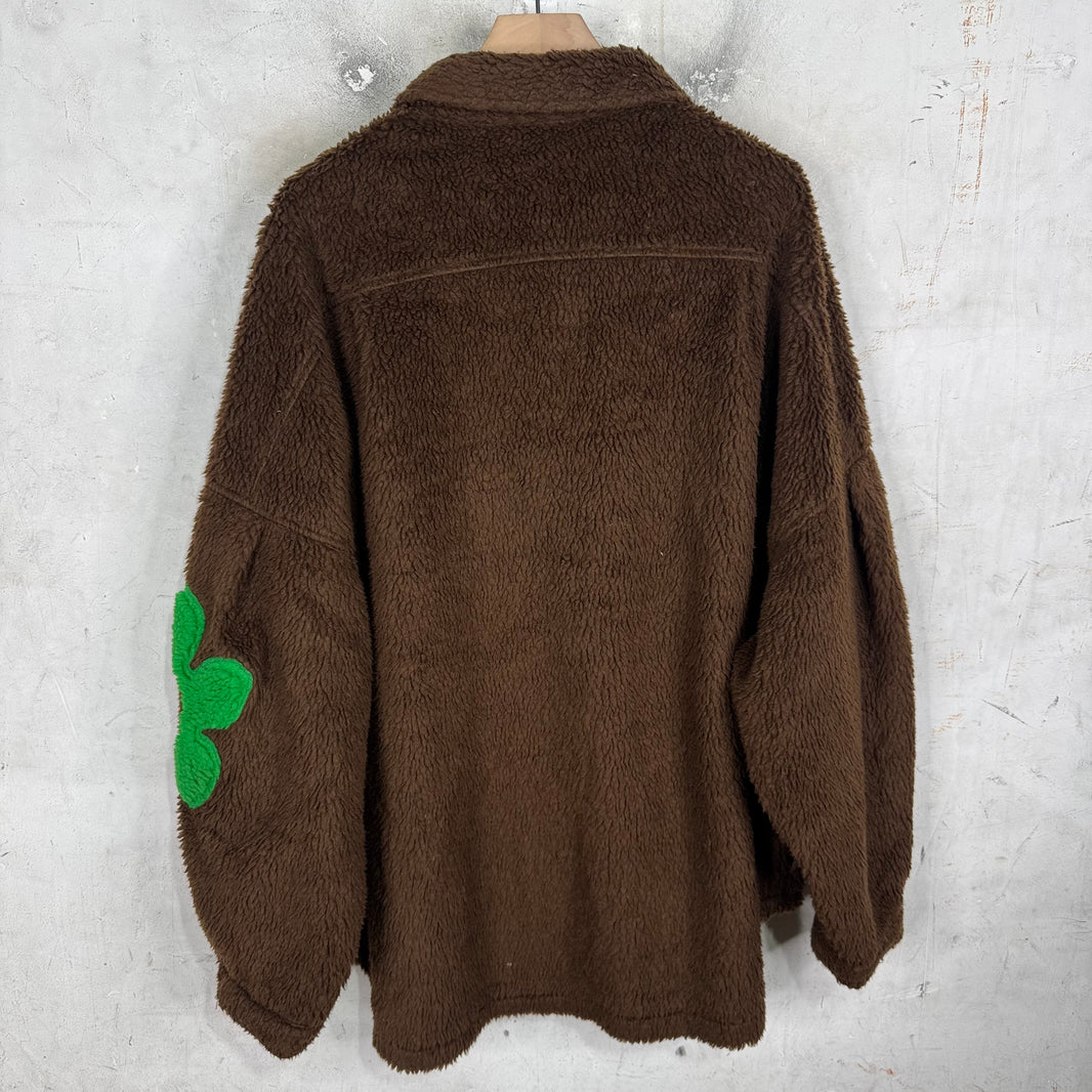 Cactus Plant Flea Market Brown Fuzzy Overshirt