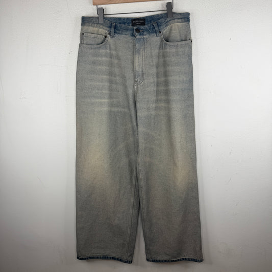 Balenciaga Light Wash Inside Out Jeans