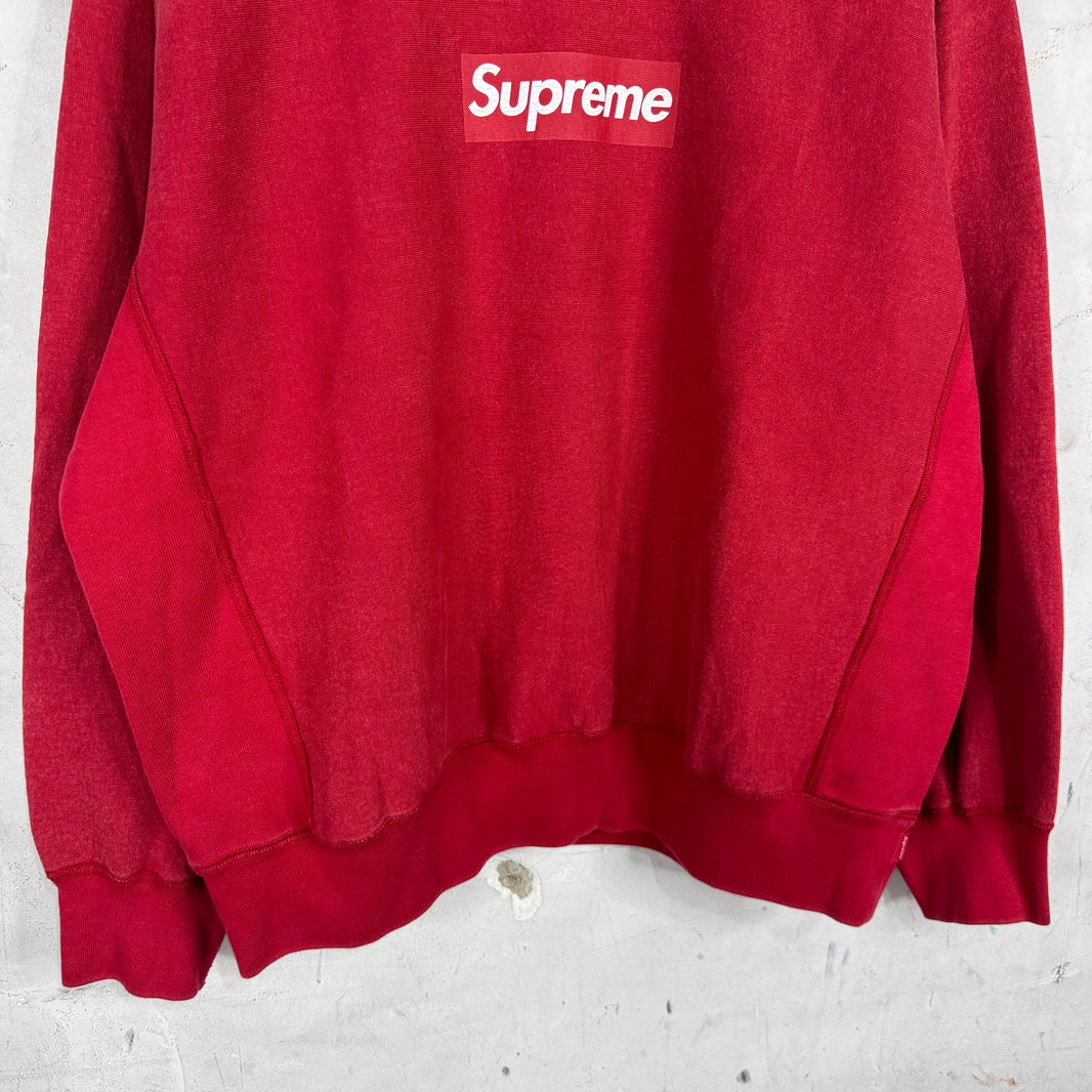 Supreme Red Screenprinted Box Logo Crewneck