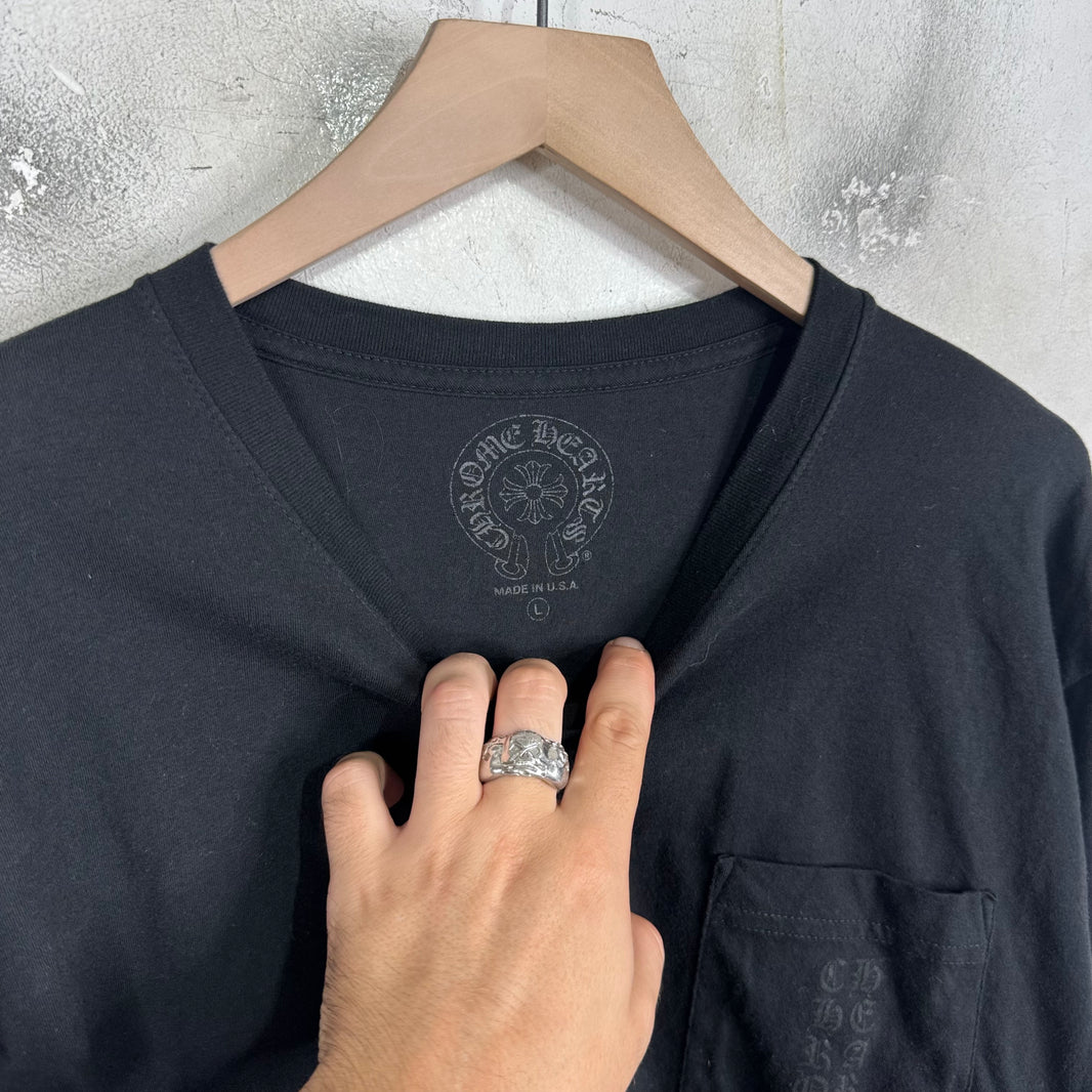 Chrome Hearts Vertical Logo Miami L/S T-Shirt