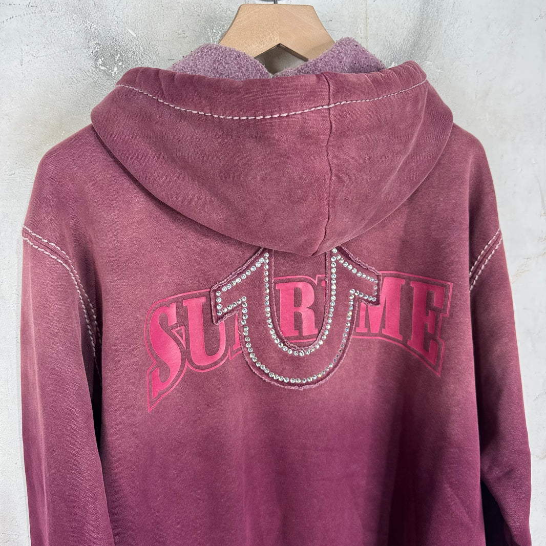 Supreme x True Religion Maroon Zip Hoodie