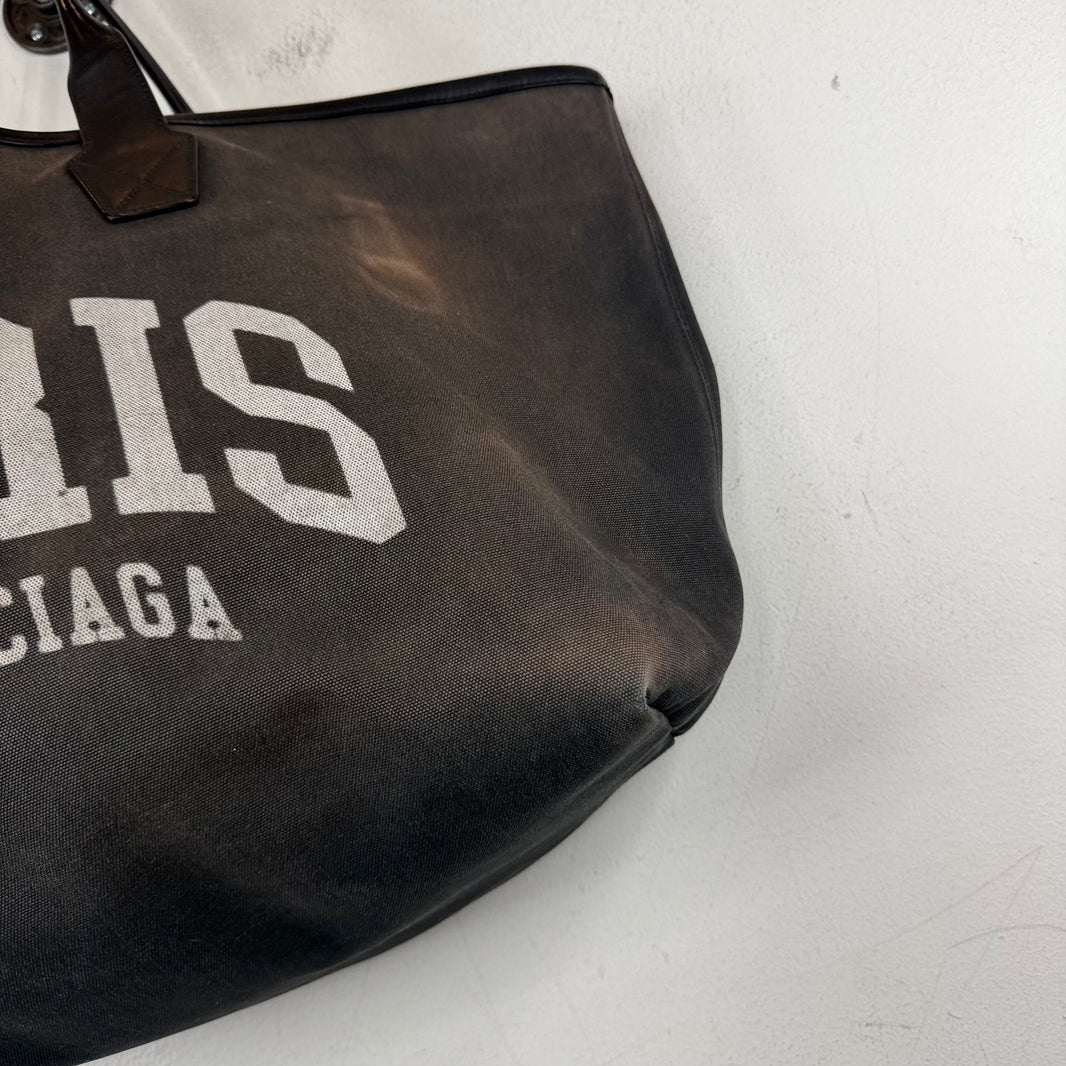 Balenciaga Canvas Cities Paris Tote Bag