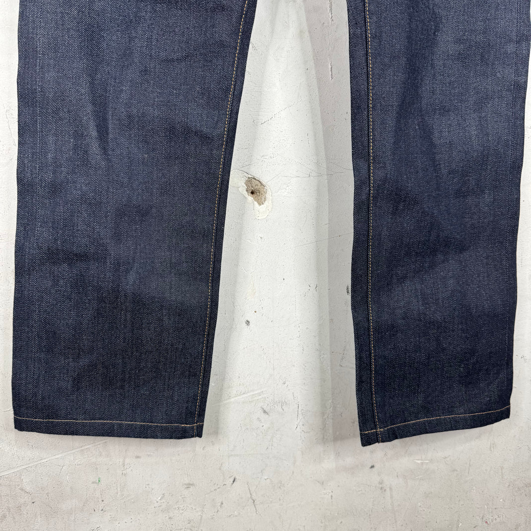 Prada Raw Buckle Back Jeans
