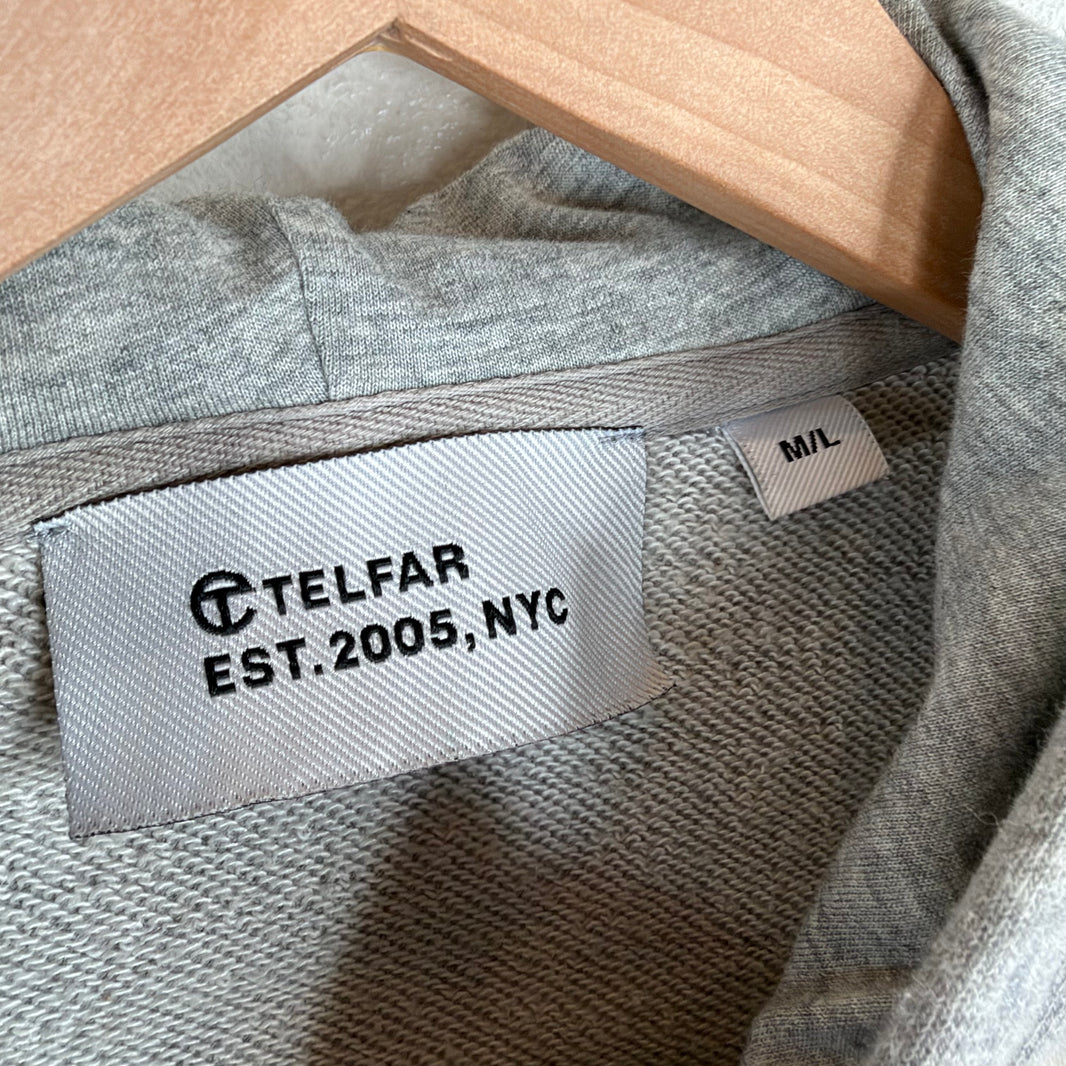 Telfar Cut-Out Zip-Up Hoodie