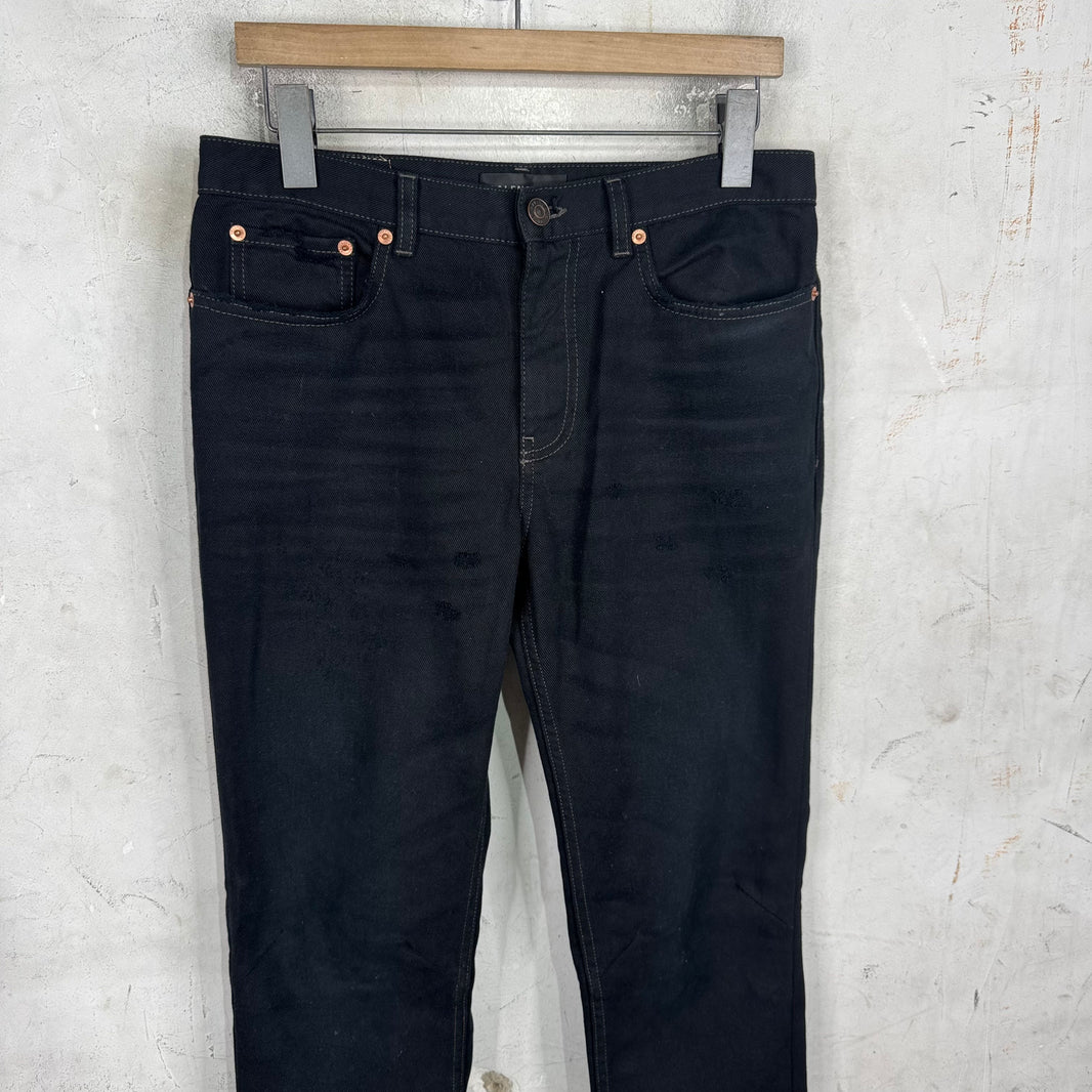 Balenciaga Black Distressed Skinny Jeans