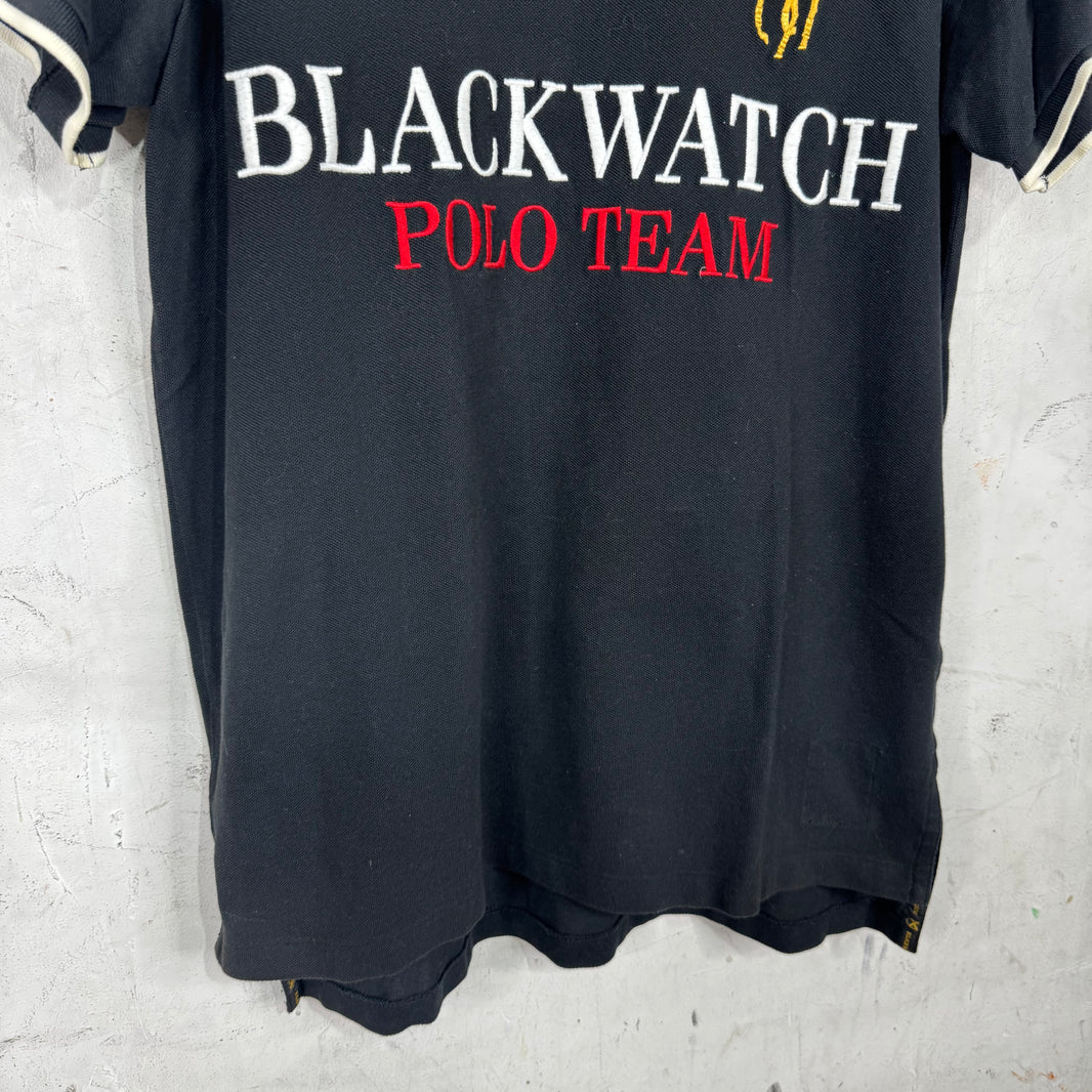 Ralph Lauren Black Blackwatch Big Pony Polo