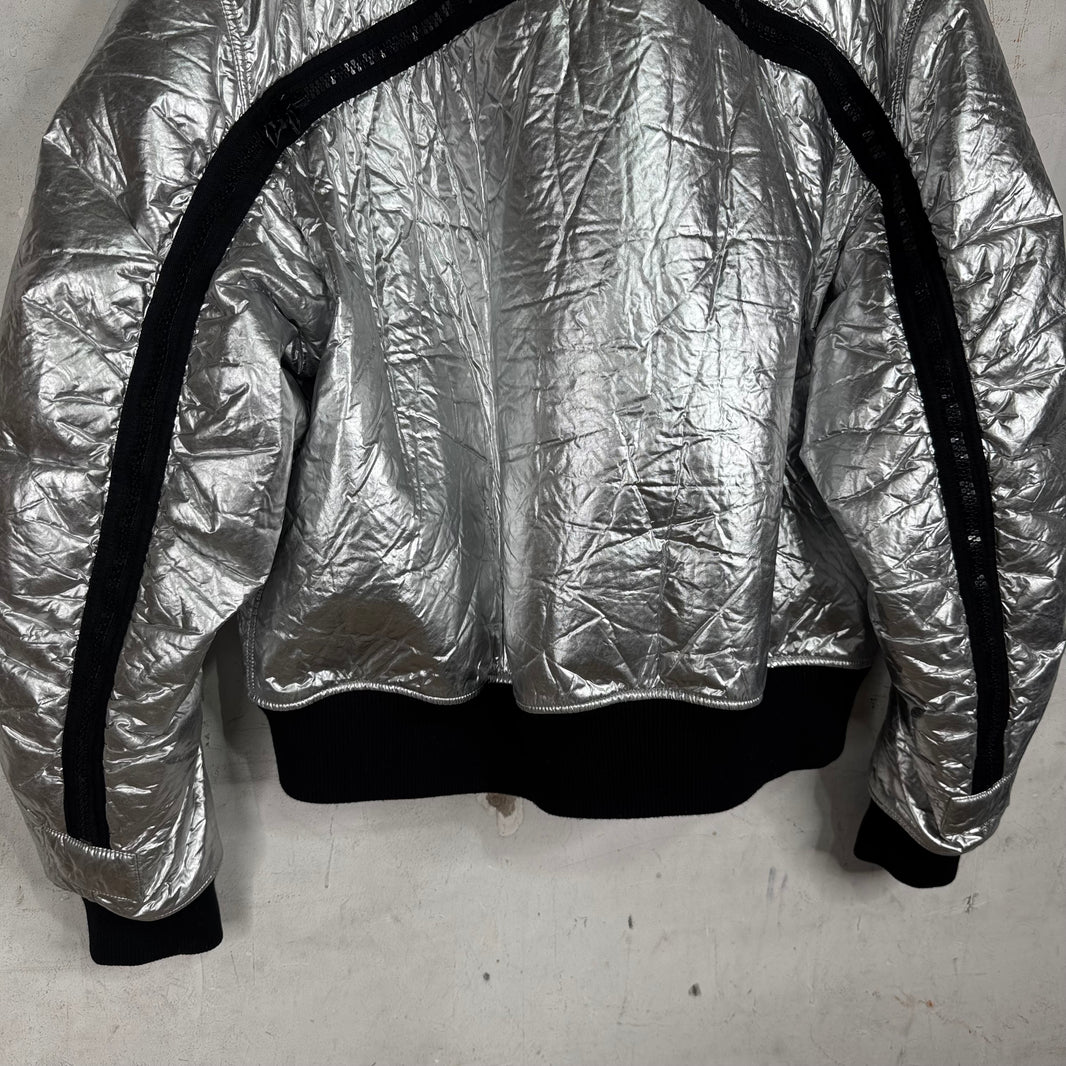 Dries Van Noten Silver PVC Backzip Bomber