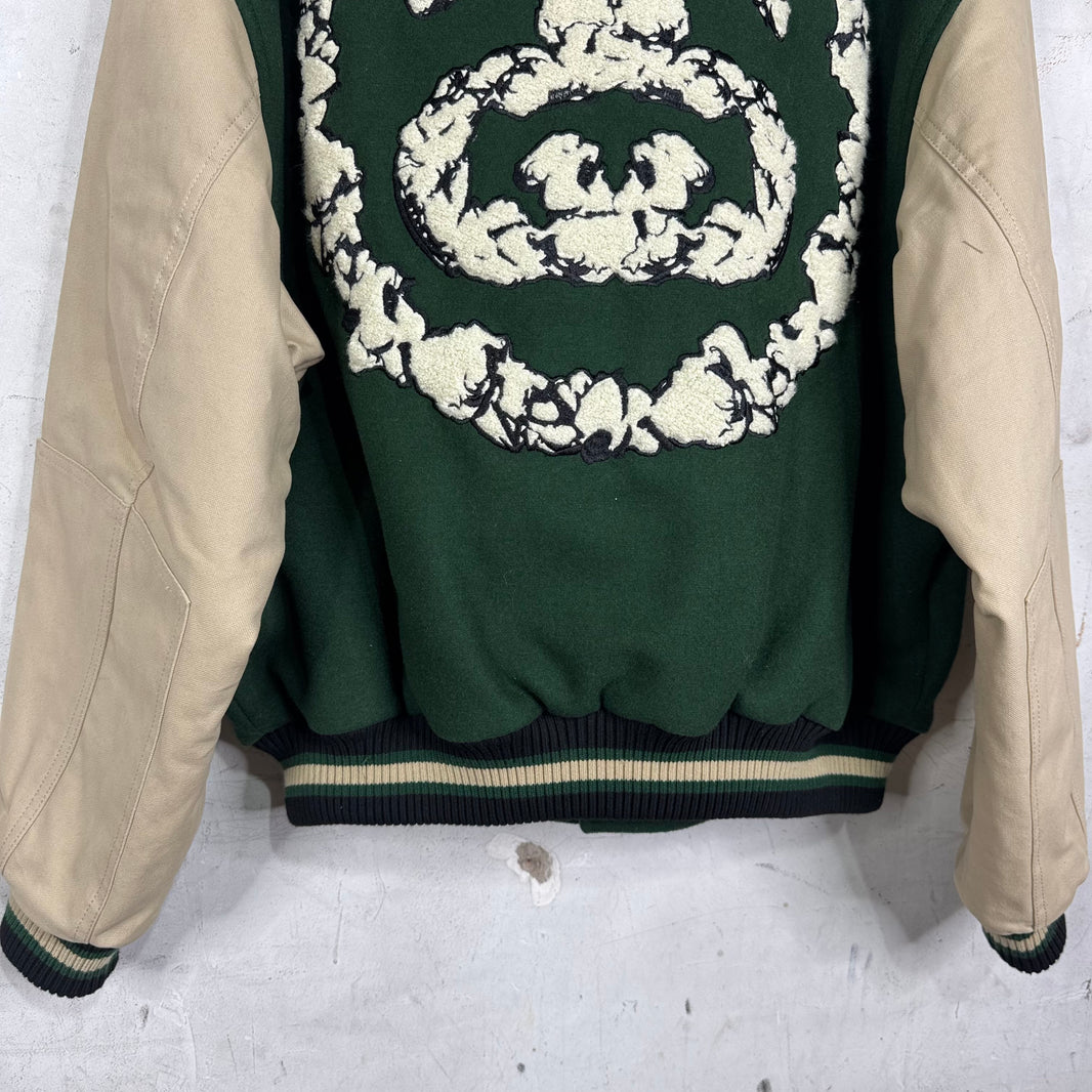 Denim Tears x Stussy Green Varsity Jacket