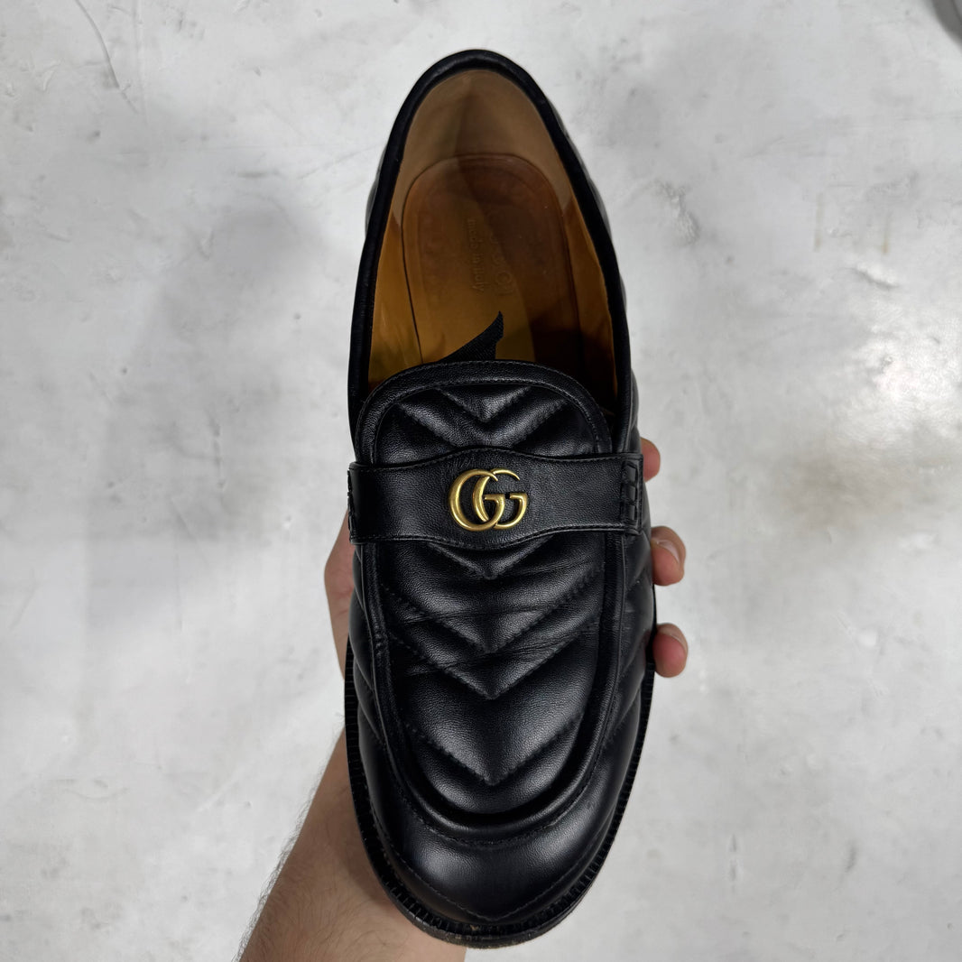 Gucci Quilted Interlock Logo Loafers