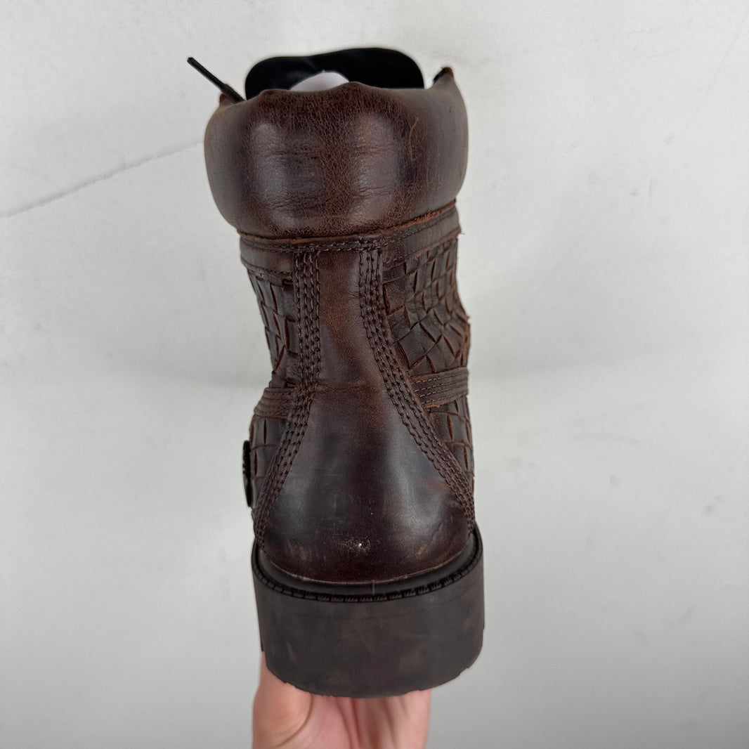 Timberland Brown Woven 6 Inch Boots
