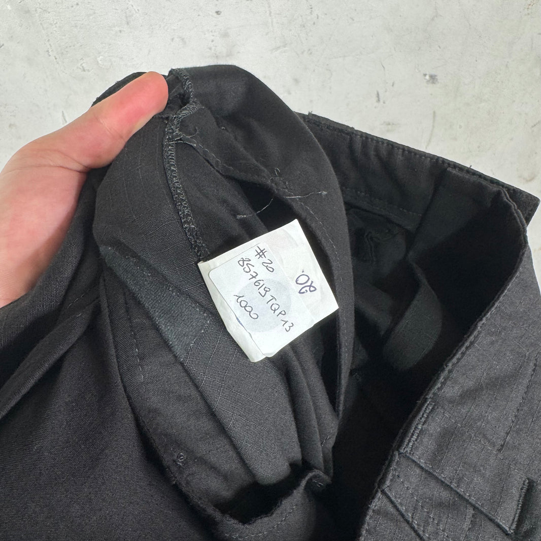 Balenciaga Black Double Waist Cargo Pants