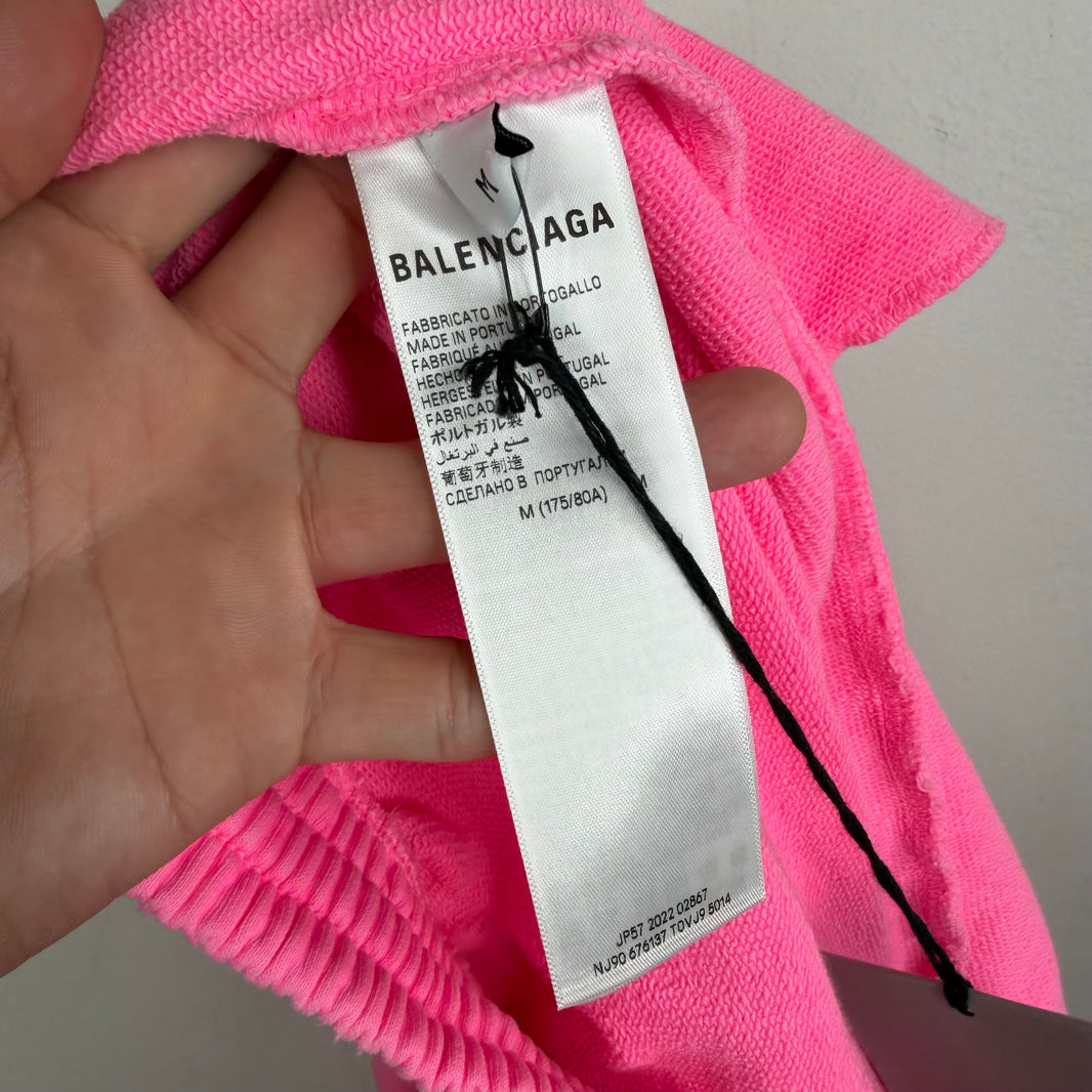 Balenciaga Pink Logo Shorts