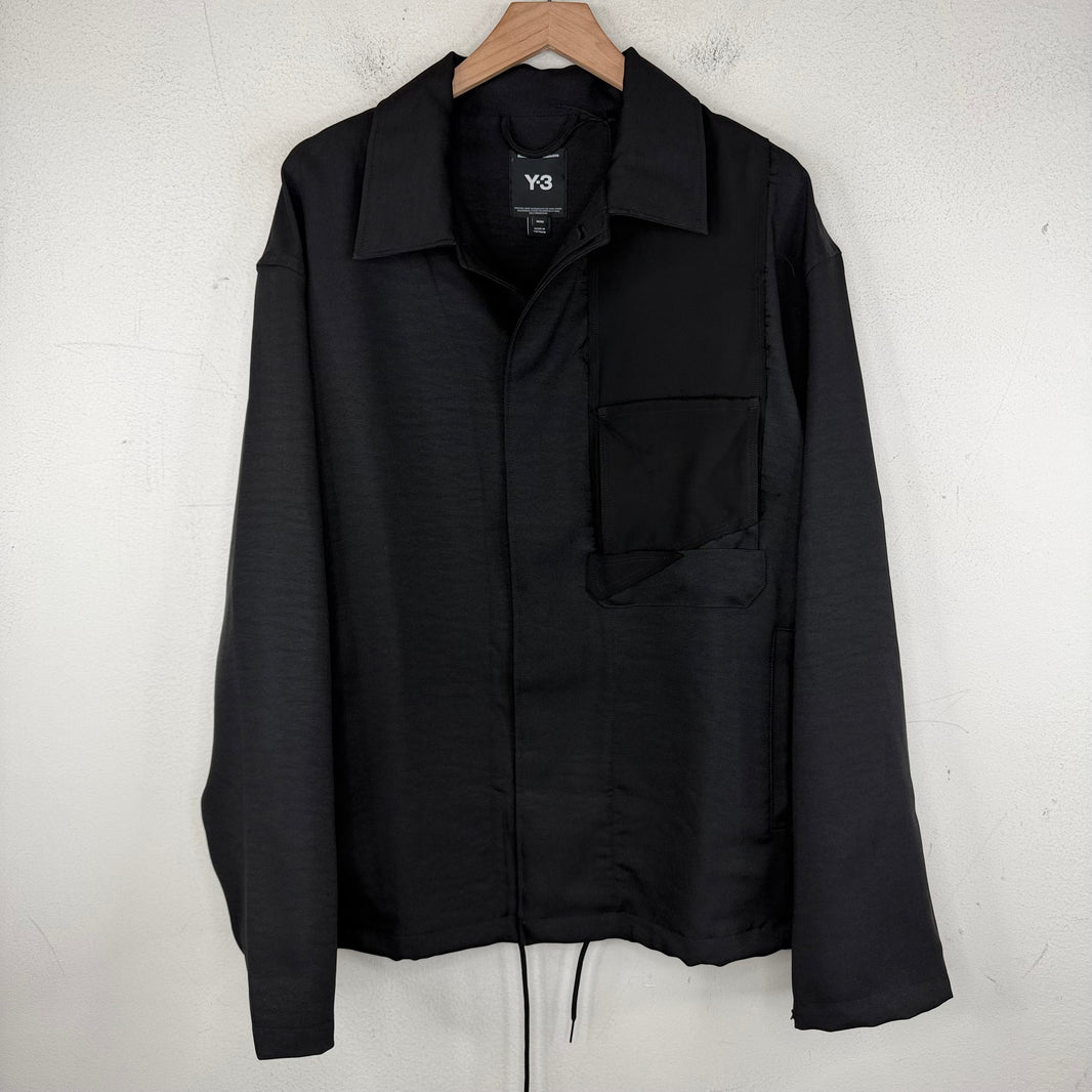 Y-3 Black Distressed Coaches Jacket