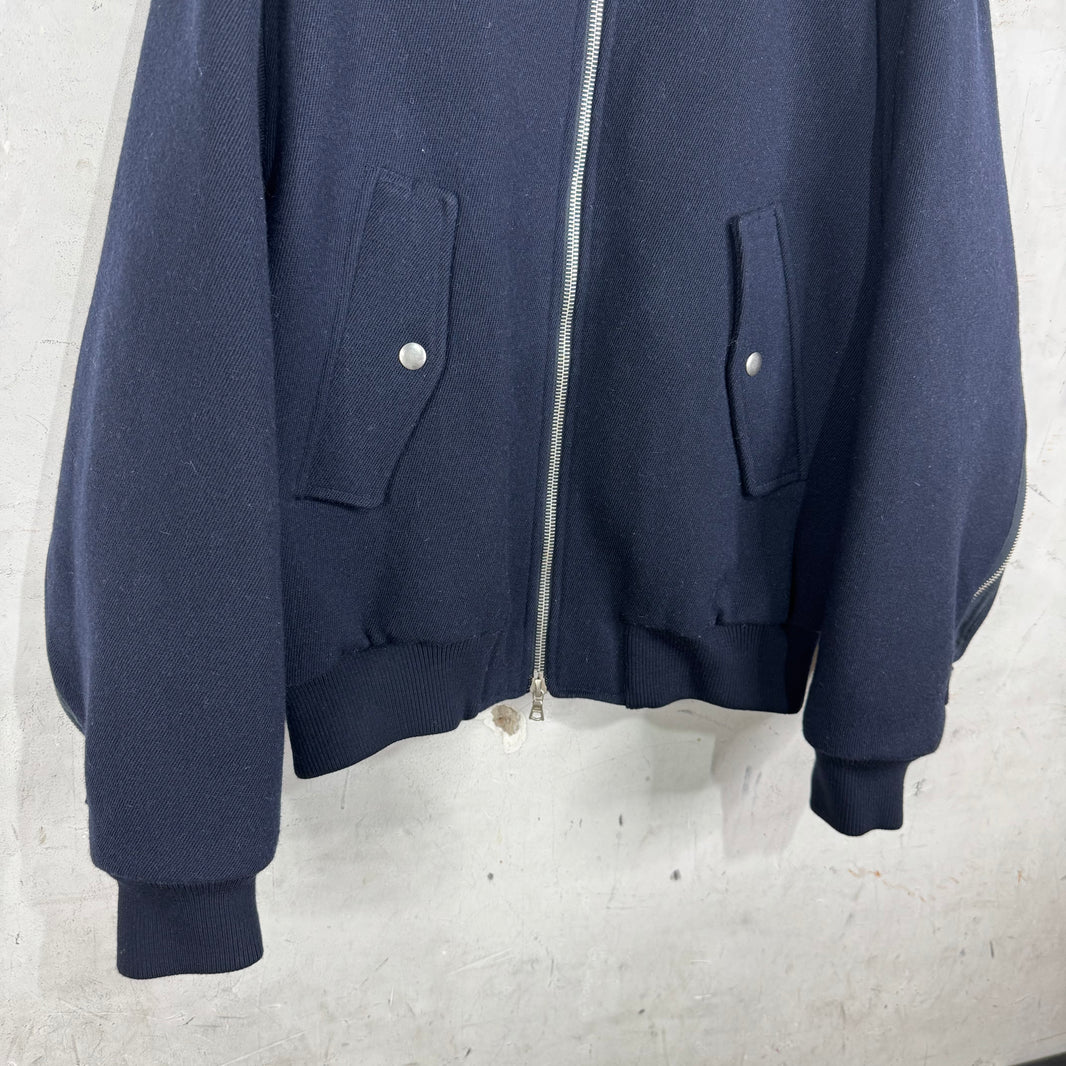 Dries Van Noten Back Zip Wool Bomber