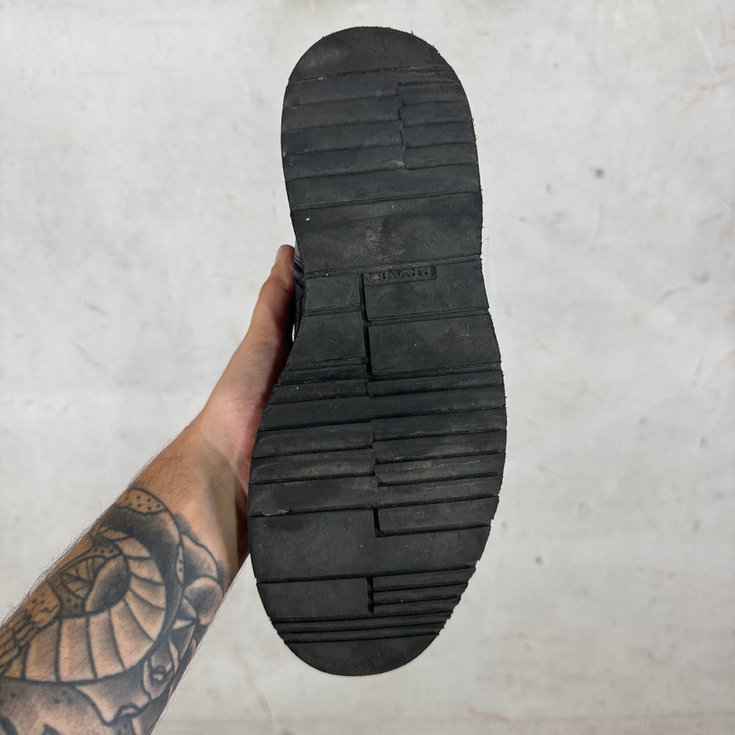 Prada Black Lace Up Boots