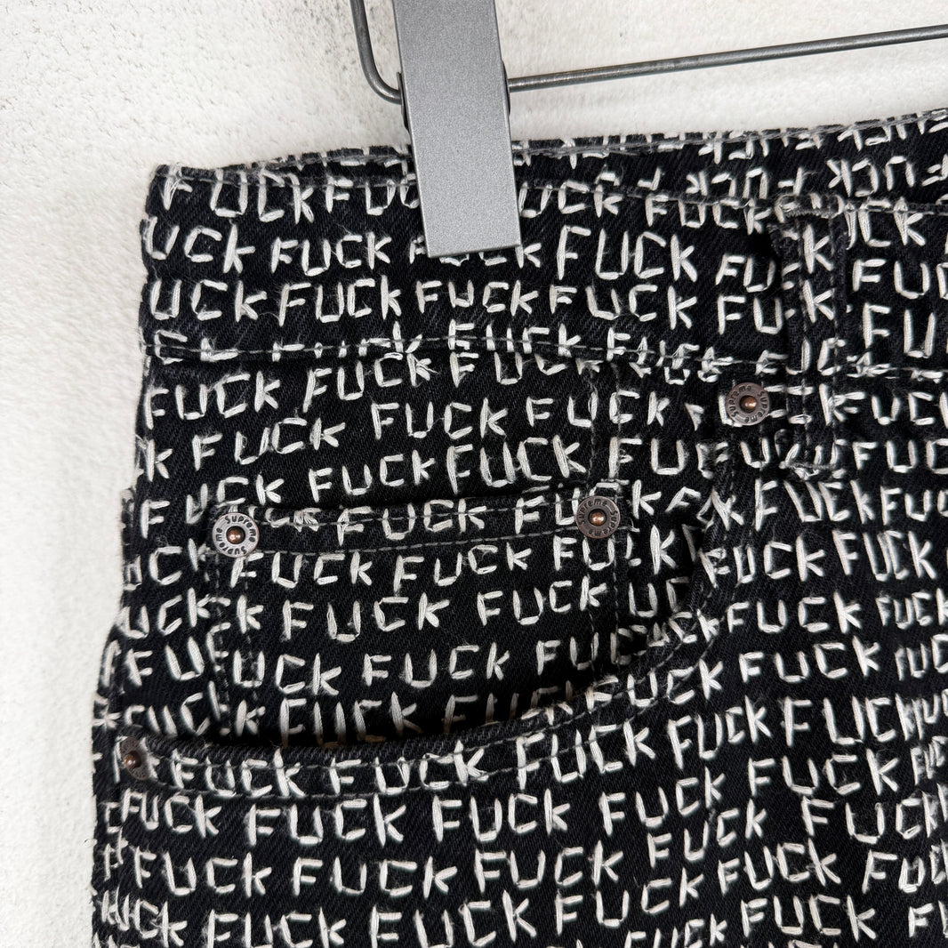 Supreme AOP Stitched F*ck Jeans