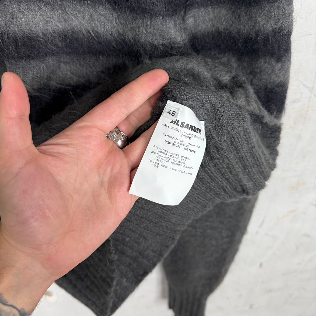 Jil Sander Mohair Grey/Black Knit