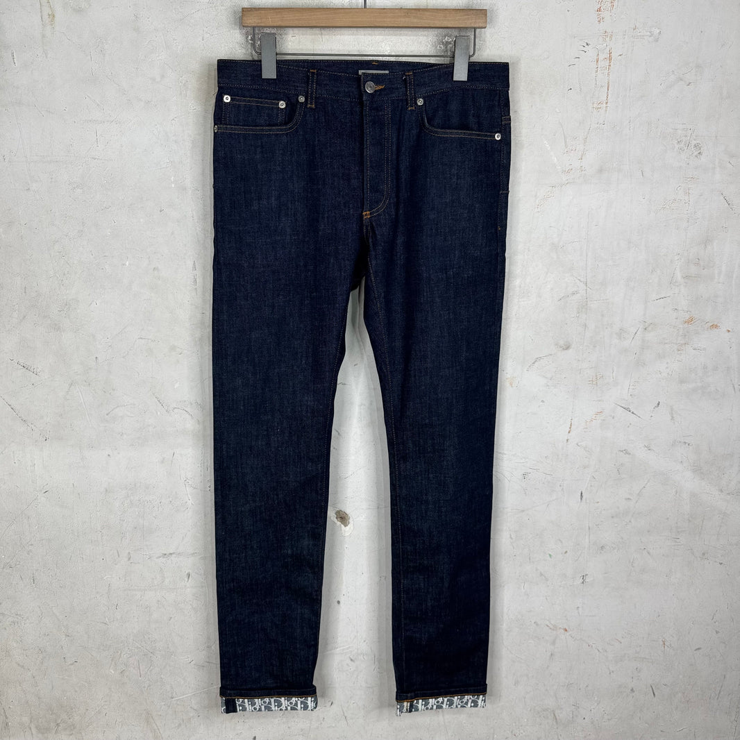 Dior Oblique Monogram Cuffed Jeans