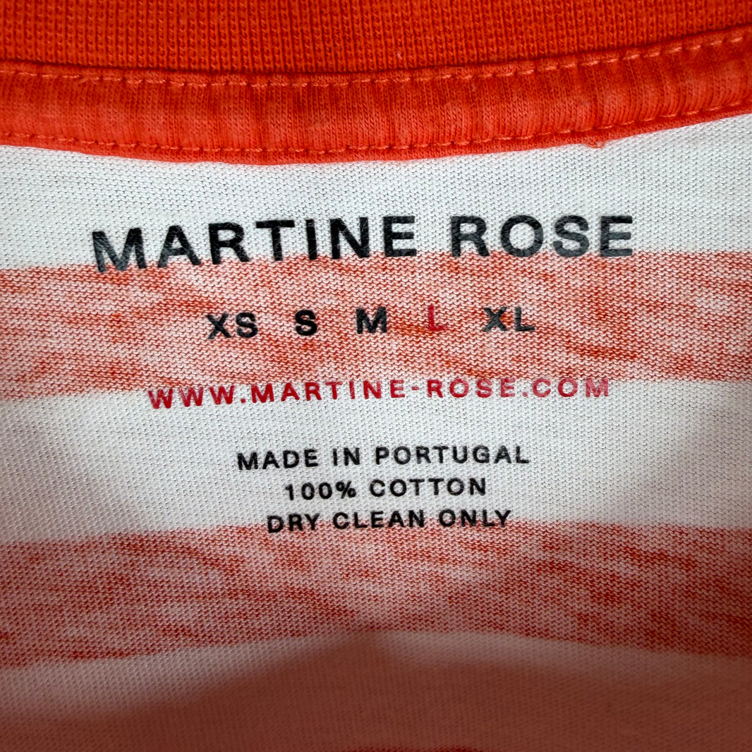 Martine Rose Orange Striped T-Shirt
