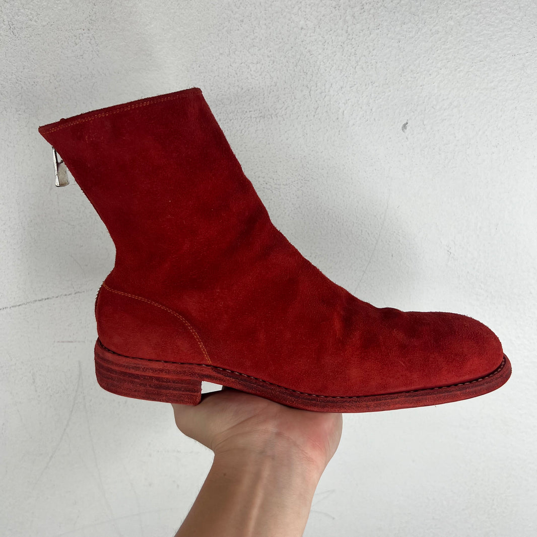 Guidi 986 Red Suede Boots