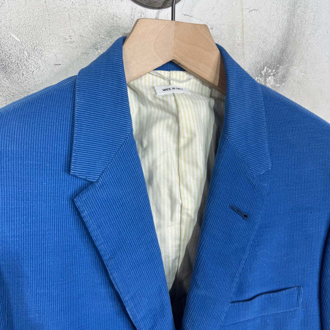 Thom Browne Blue Corduroy Blazer Jacket