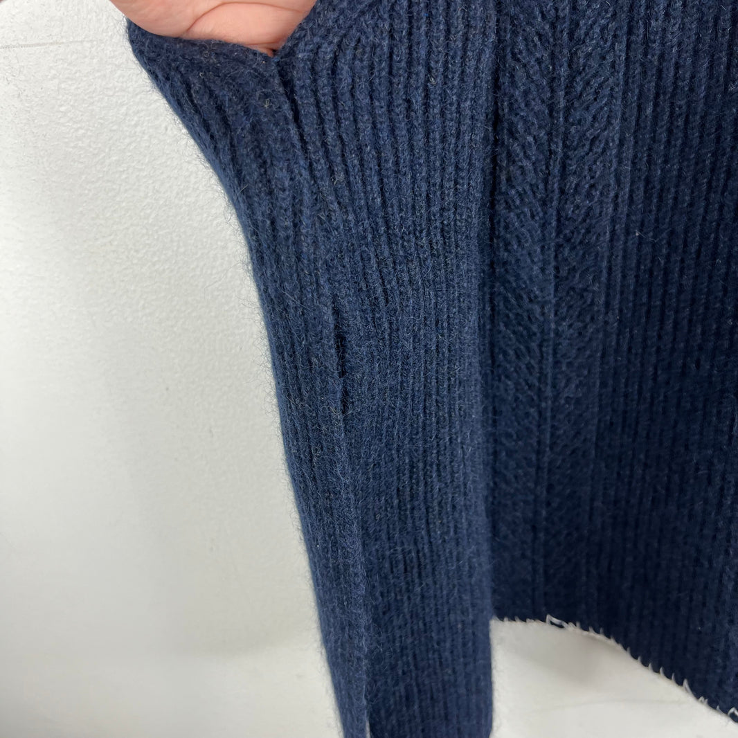 Margiela Navy Turtleneck Knit Sweater Vest