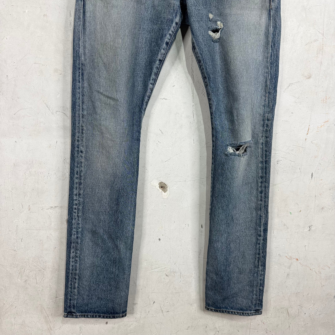 Saint Laurent D01 Lightwash Distressed Jeans