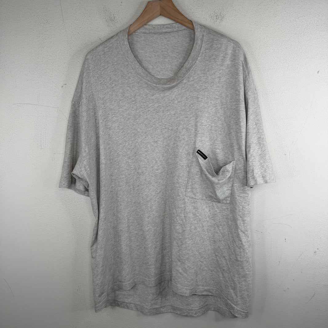Balenciaga Grey Crooked Pocket T-Shirt