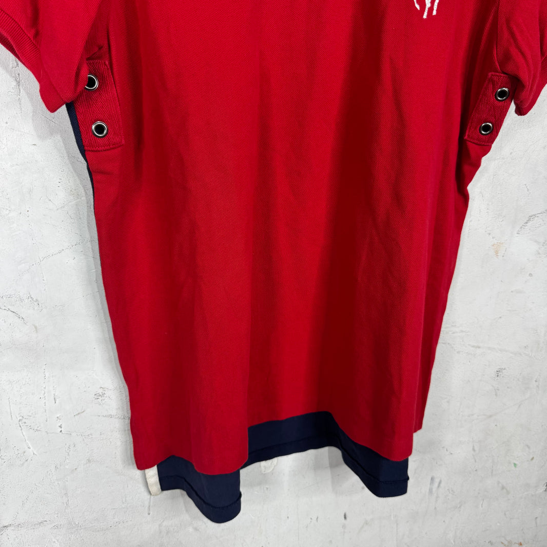 Ralph Lauren Red Two Toned Crest Big Pony Polo
