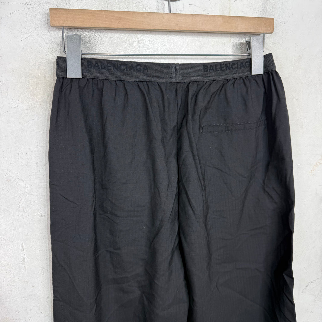 Balenciaga Logo Waistband Ripstop Pants