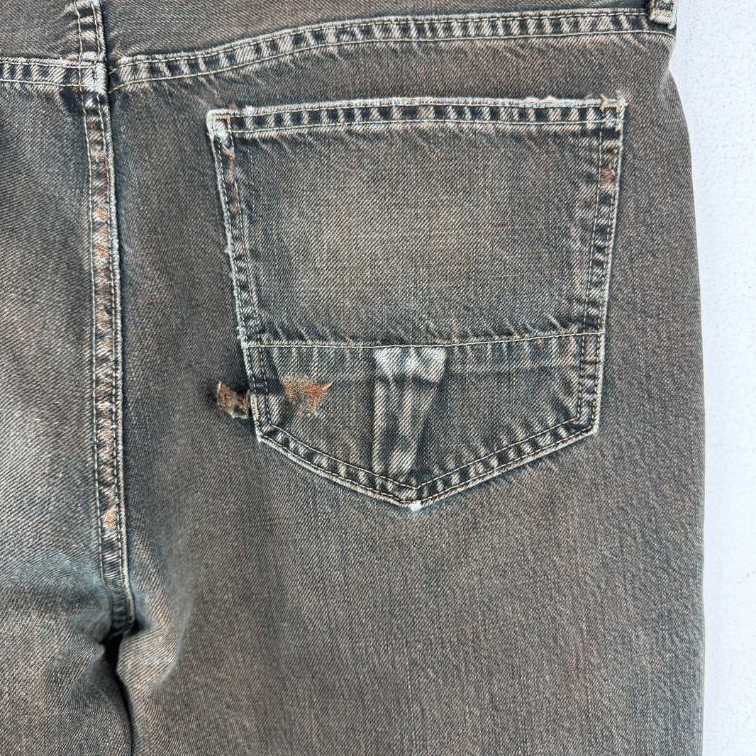 Rick Owens Brown Slab Denim Jeans