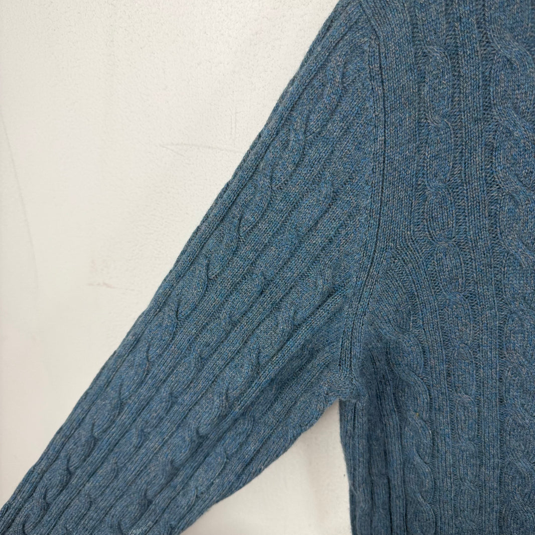 Loro Piana Blue Baby Cashmere Quarter Zip Jacket