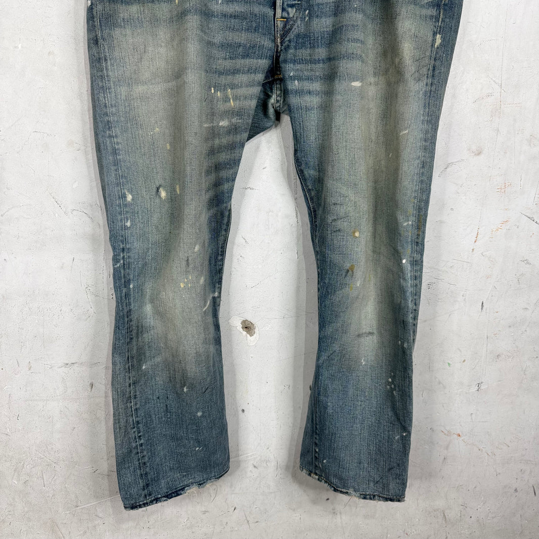 RRL Slim Narrow Lightwash Painter Jeans