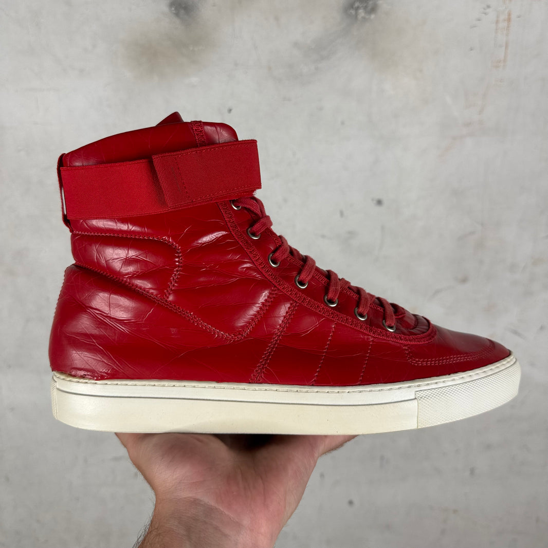 Raf Simons Red Leather Vandal Sneakers