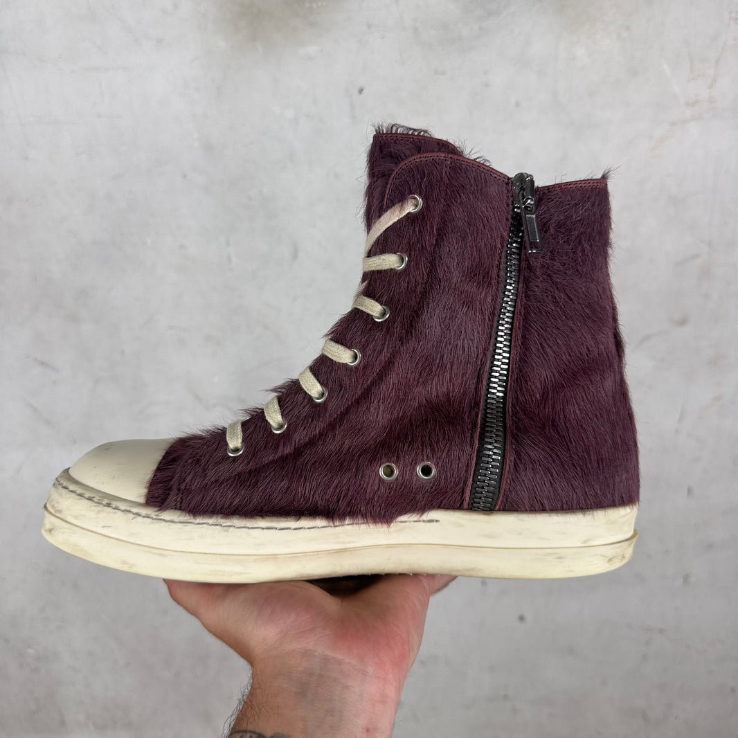 Rick Owens Purple Ponyhair Ramones
