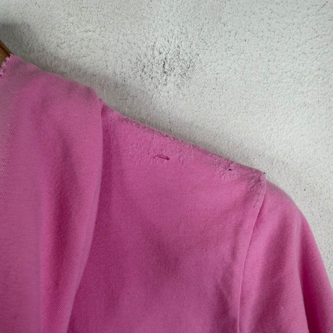 Balenciaga Pink No Logo Zip Up Hoodie