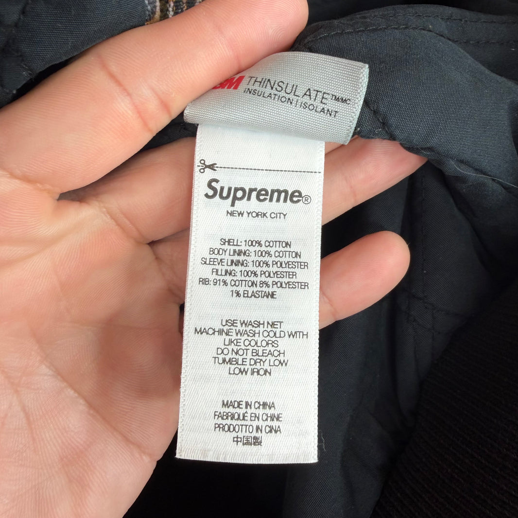 Supreme Dash Snow Newspaper Hooded Work Jacket