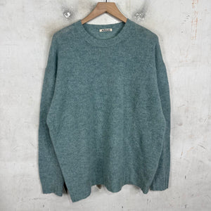 Auralee Wool/Mohair Blue Knit Sweater
