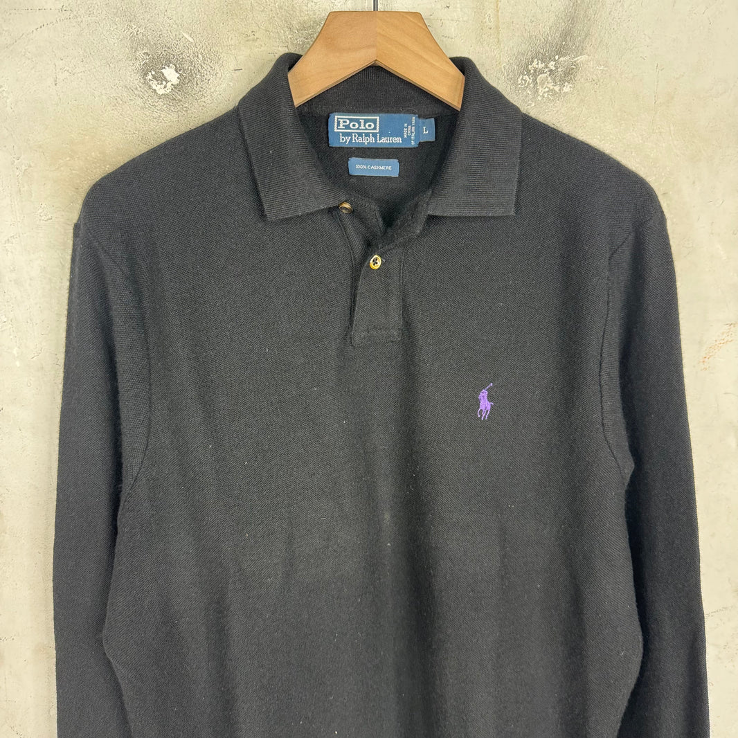 Polo Ralph Lauren Black/ Purple Cashmere Rugby