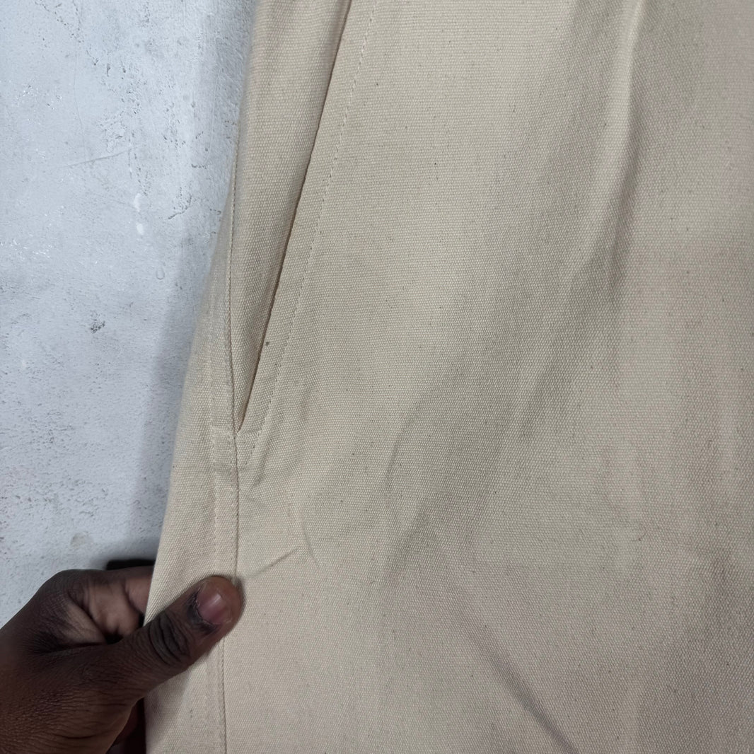 Rick Owens Cream DropCrotch Denim Pants