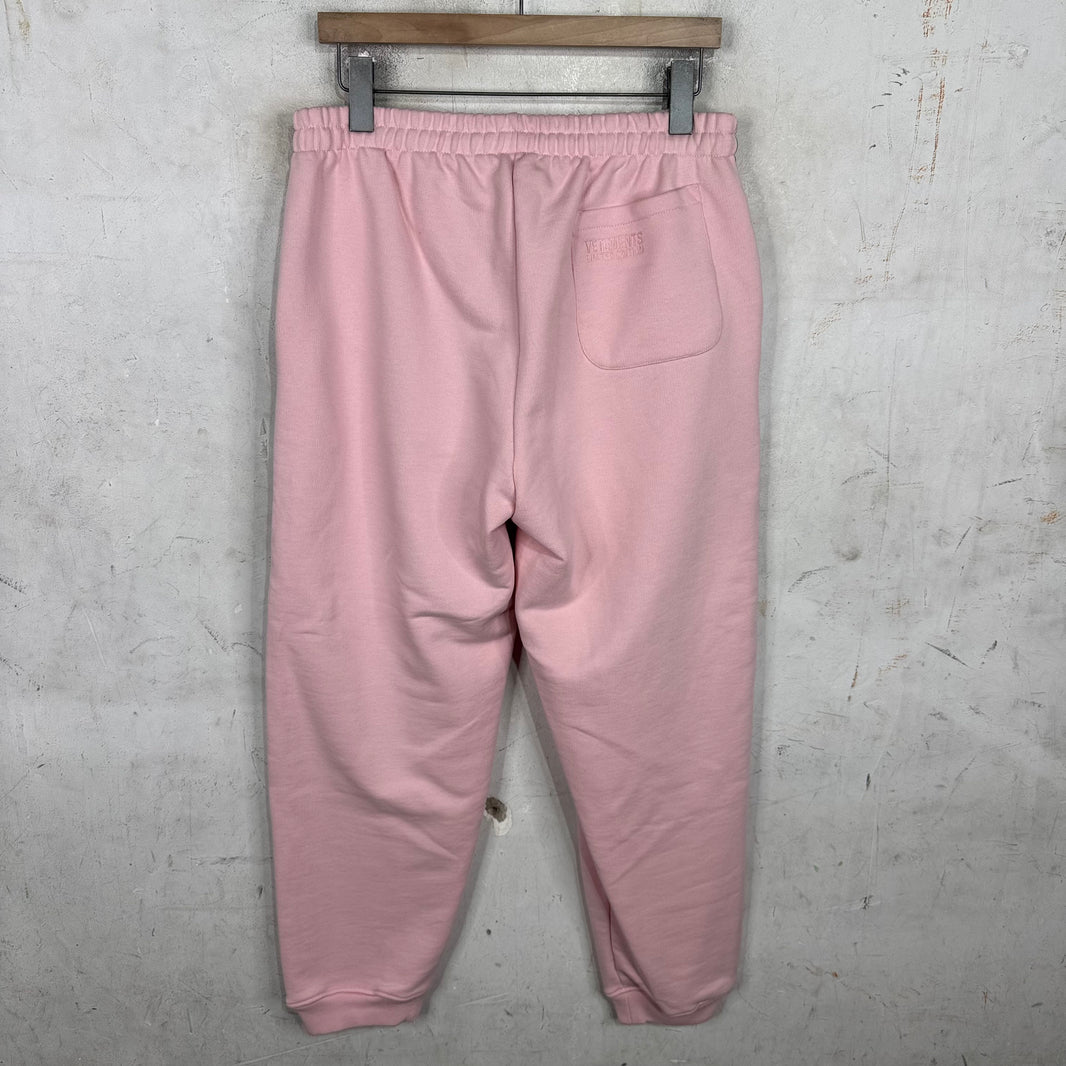 Vetements Pink Side Logo Sweatpants
