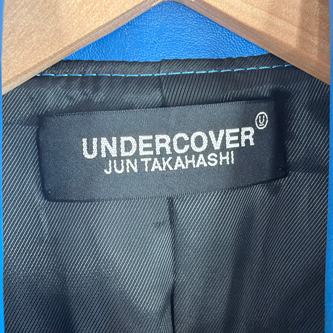 Undercover Blue Hybrid Leather Perfecto Jacket