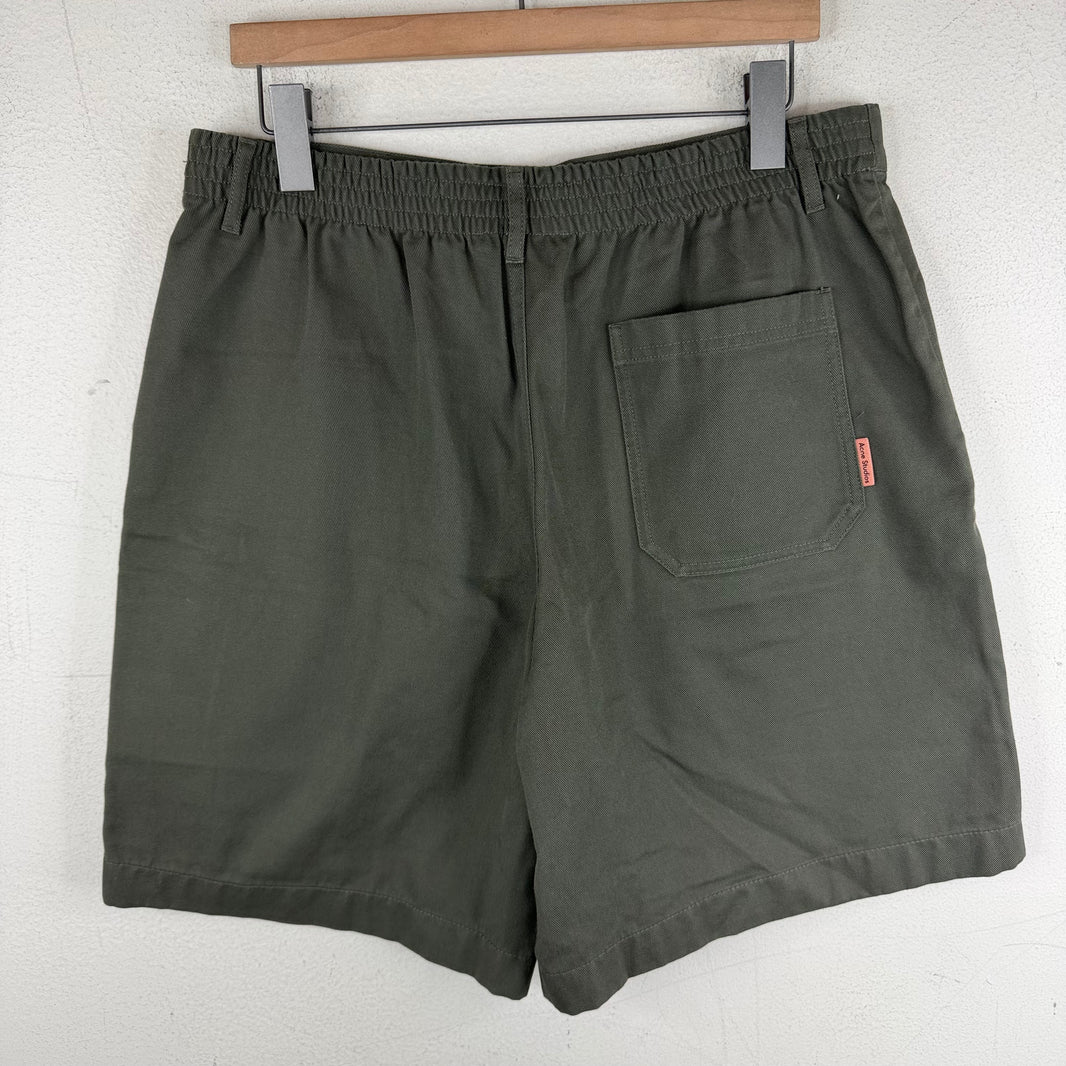 Acne Studios Green Twill Shorts