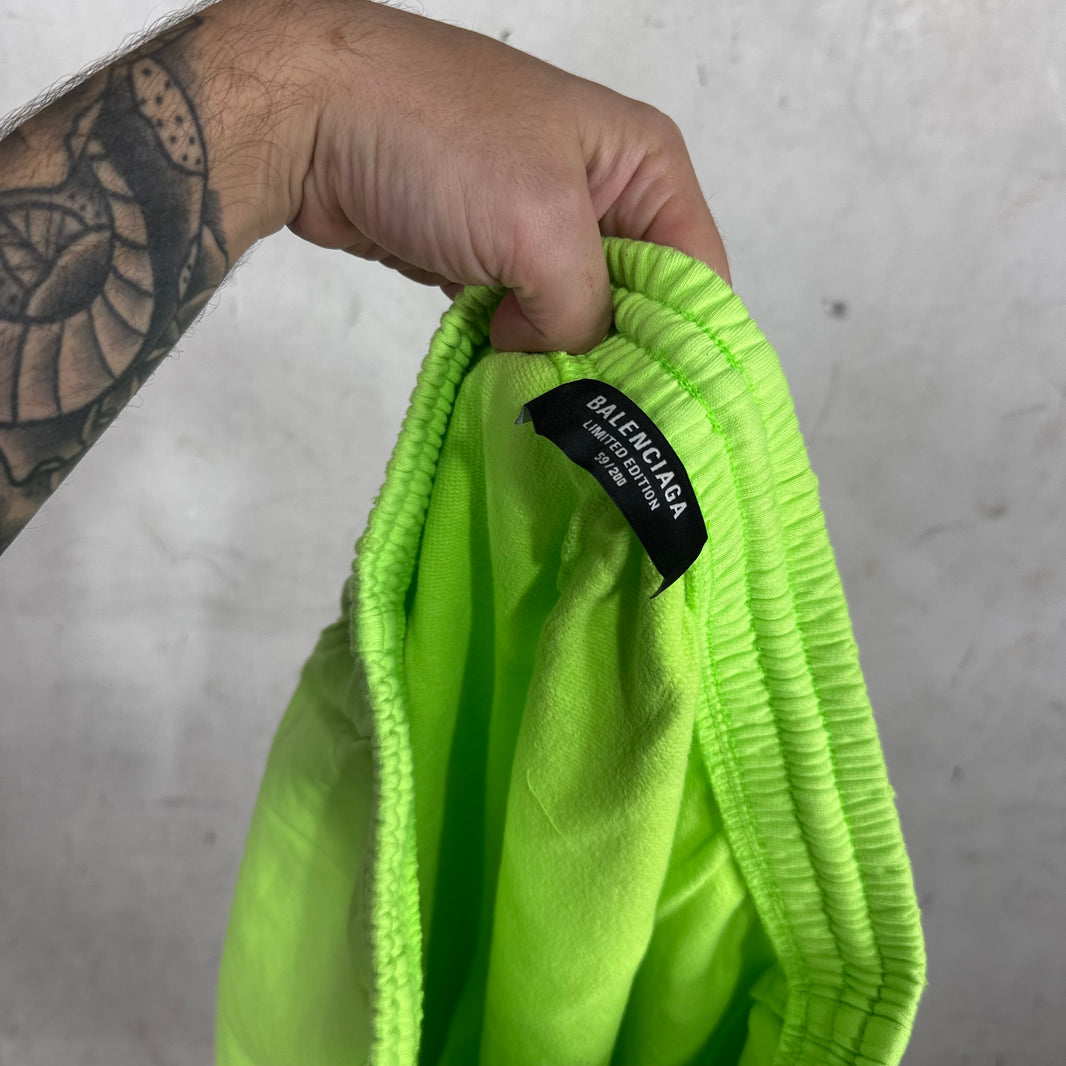 Balenciaga Neon Arabic Sweatshorts