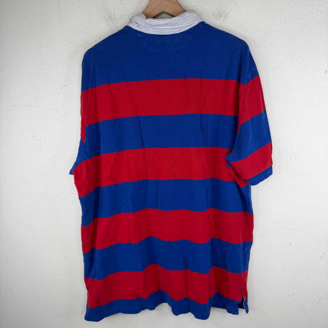 Polo Ralph Lauren Red/Blue 381 Bleeker Striped Polo T-Shirt