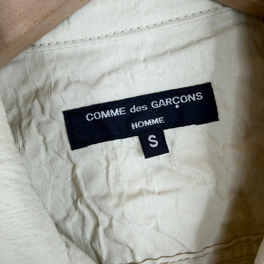 CDG Beige Linen Button Up Shirt